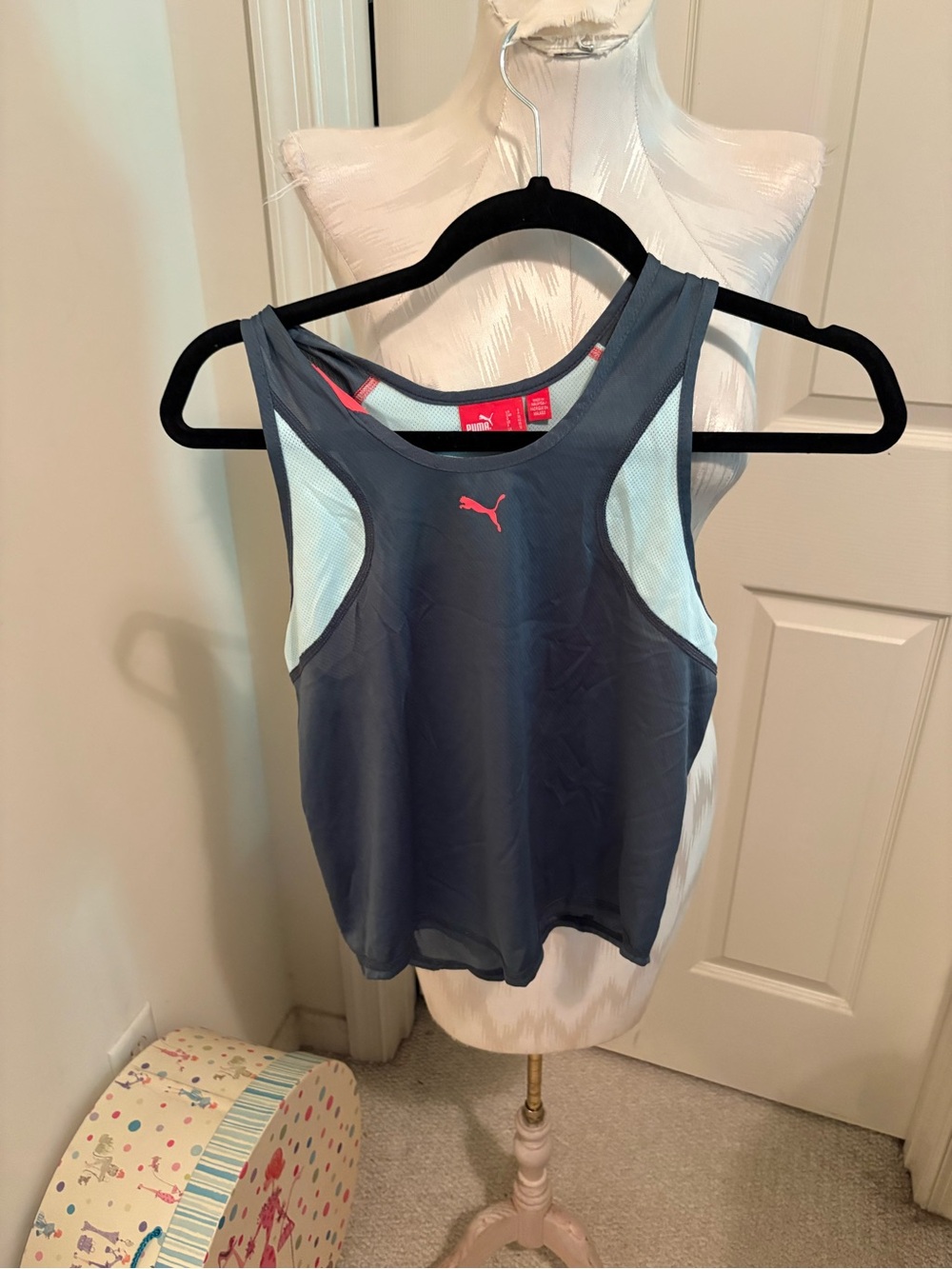 PUMA Women’s Navy and Light Blue Performance Tank size S